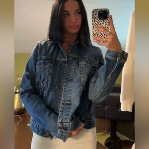 American Eagle Outfitters Dark Blue Jean Jacket